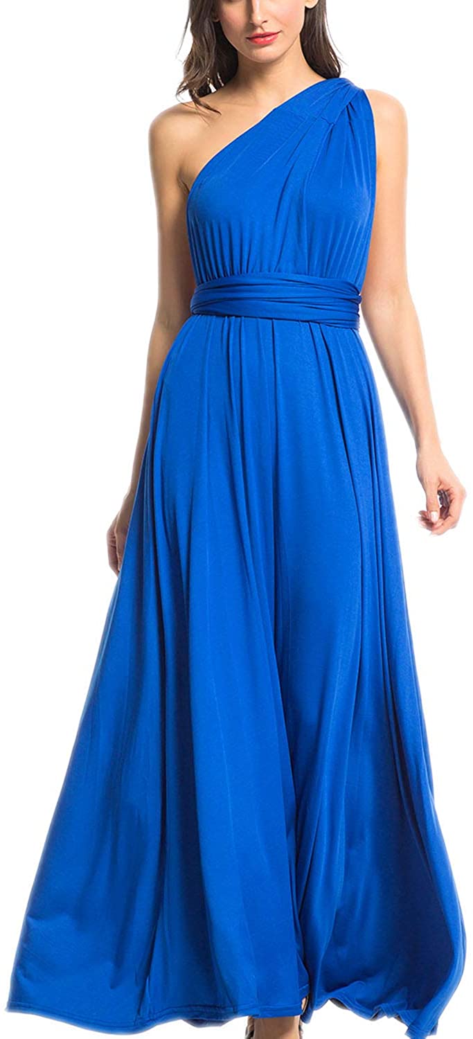 PERSUN Women's Convertible Multi Way Wrap Maxi Dress Long Party Grecian Dresses 
