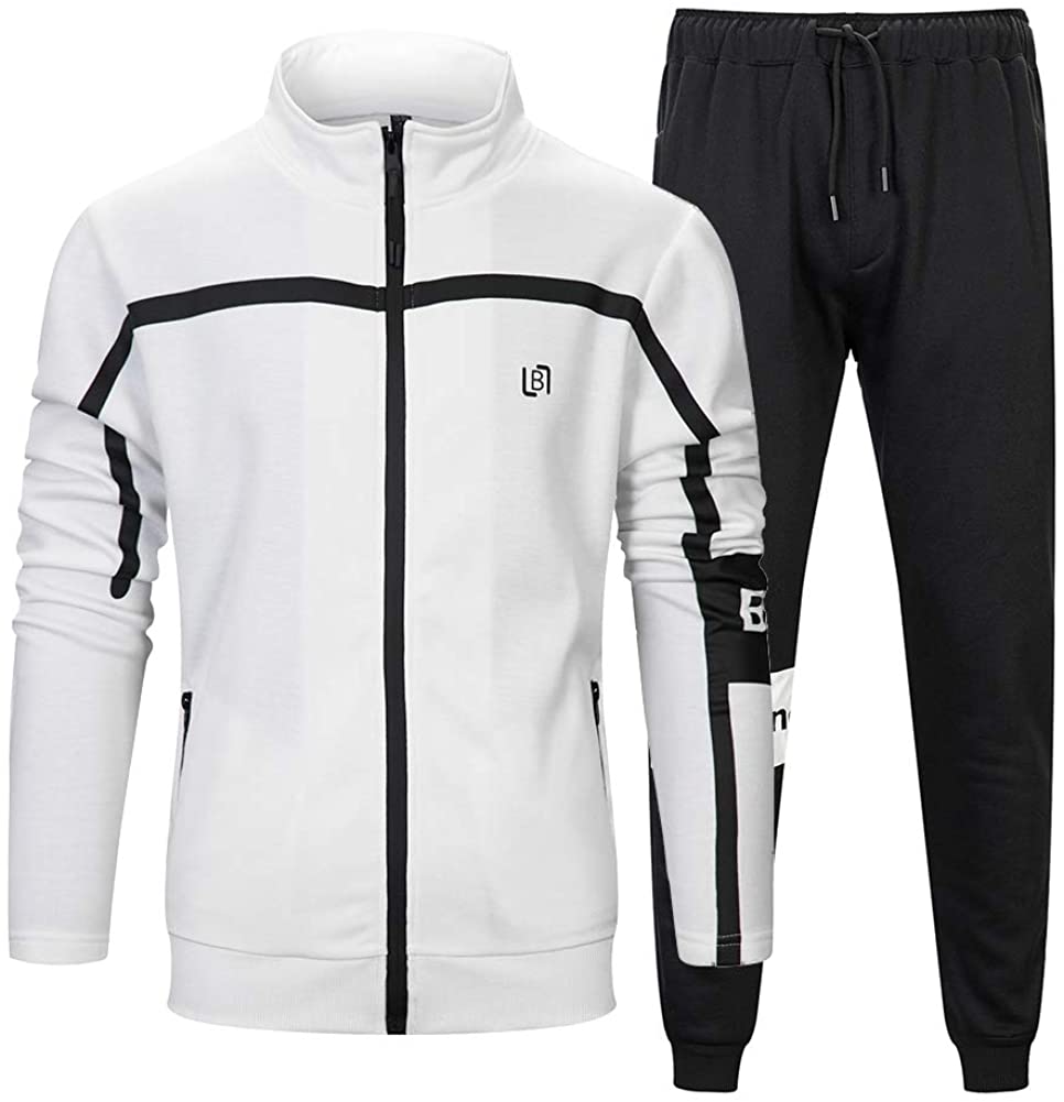 MANTORS Men/'s Full Zip Tracksuit Set Casual 2 Pieces Outfits Jogging Athletic Sweat Suits