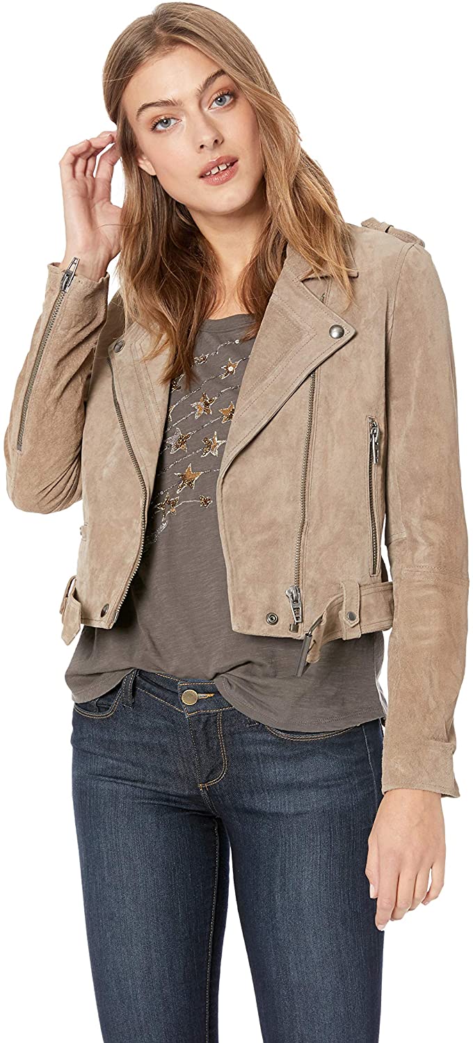 [BLANKNYC] womens Suede Moto Jacket eBay