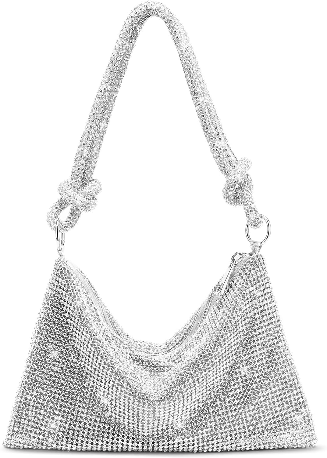 Feather Silver Purse Rhinestone Bag Clutch Evening Bags Diamond Glitter  Purses for Women Sparkly Bling Handbag Wedding (black): Handbags: Amazon.com