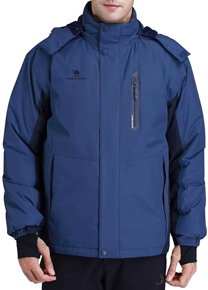 CAMEL CROWN Men#039;s Mountain Snow Waterproof Ski Jacket Detachable Hood  Windproof eBay