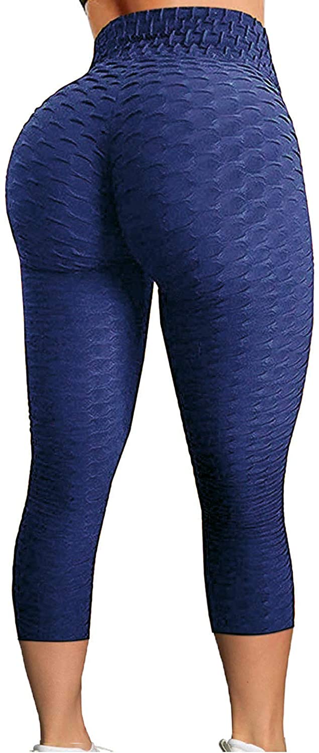 Women Capri Leggings lycra veil patchwork 3/4 Yoga Fitness Stretch
