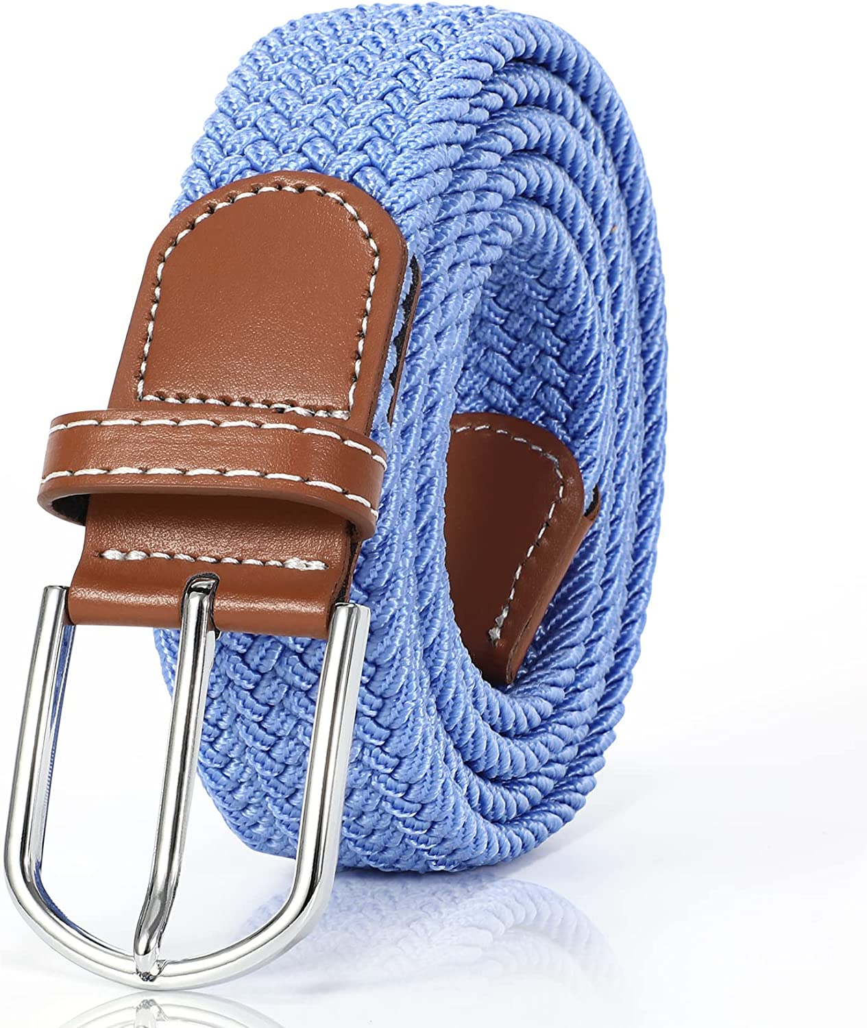 XZQTIVE Braided Belt Stretch Belt for Men and Women Multicolored