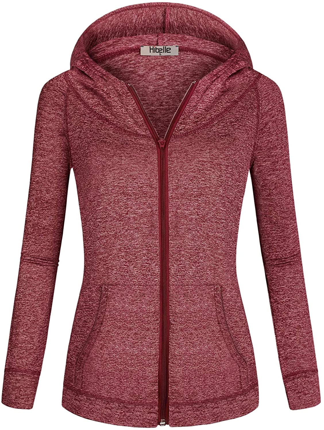 Hibelle Zippered Sweatshirt Without Hood, Full Zipper Seamless