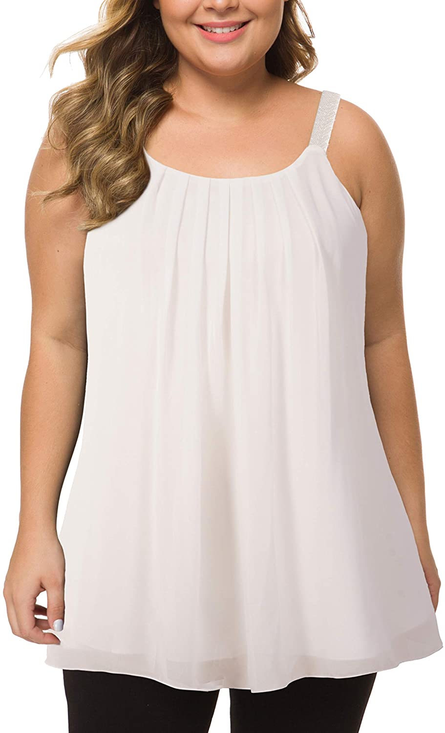 Chiffon Tank w/ Pleating