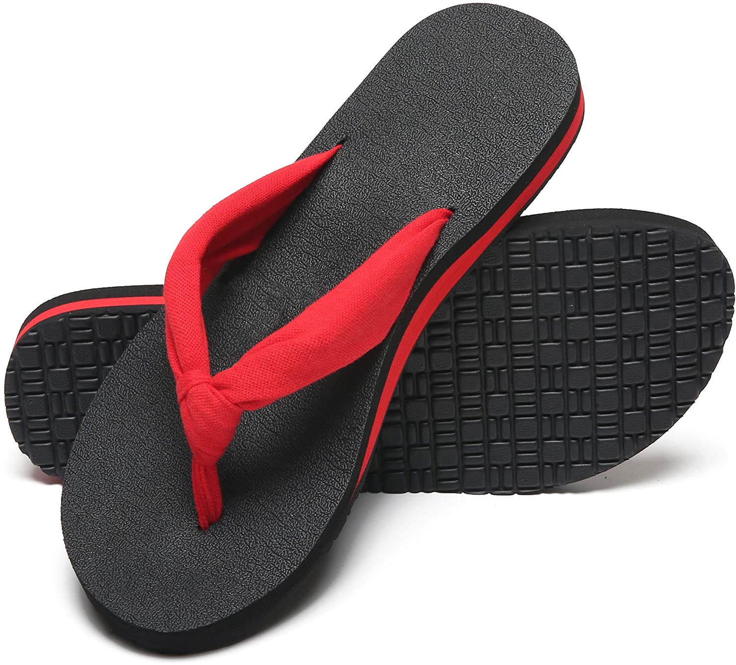 MAIITRIP Womens Flip Flops Walking Orthotic All Black Thong Sandals Ladies  Comfy Stylish Yoga Mat Spa Footbed flipflops Soft With Cushion Arch Support  Cloth Stap Indoor Size 7 : : Clothing, Shoes