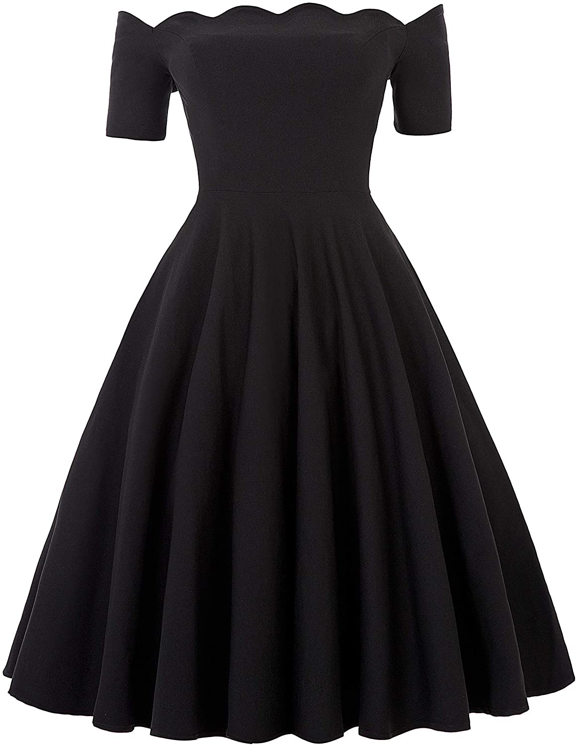 PAUL JONES Women's 1950s Off Shoulder Swing Dress Knee Length Vintage Dress  | eBay