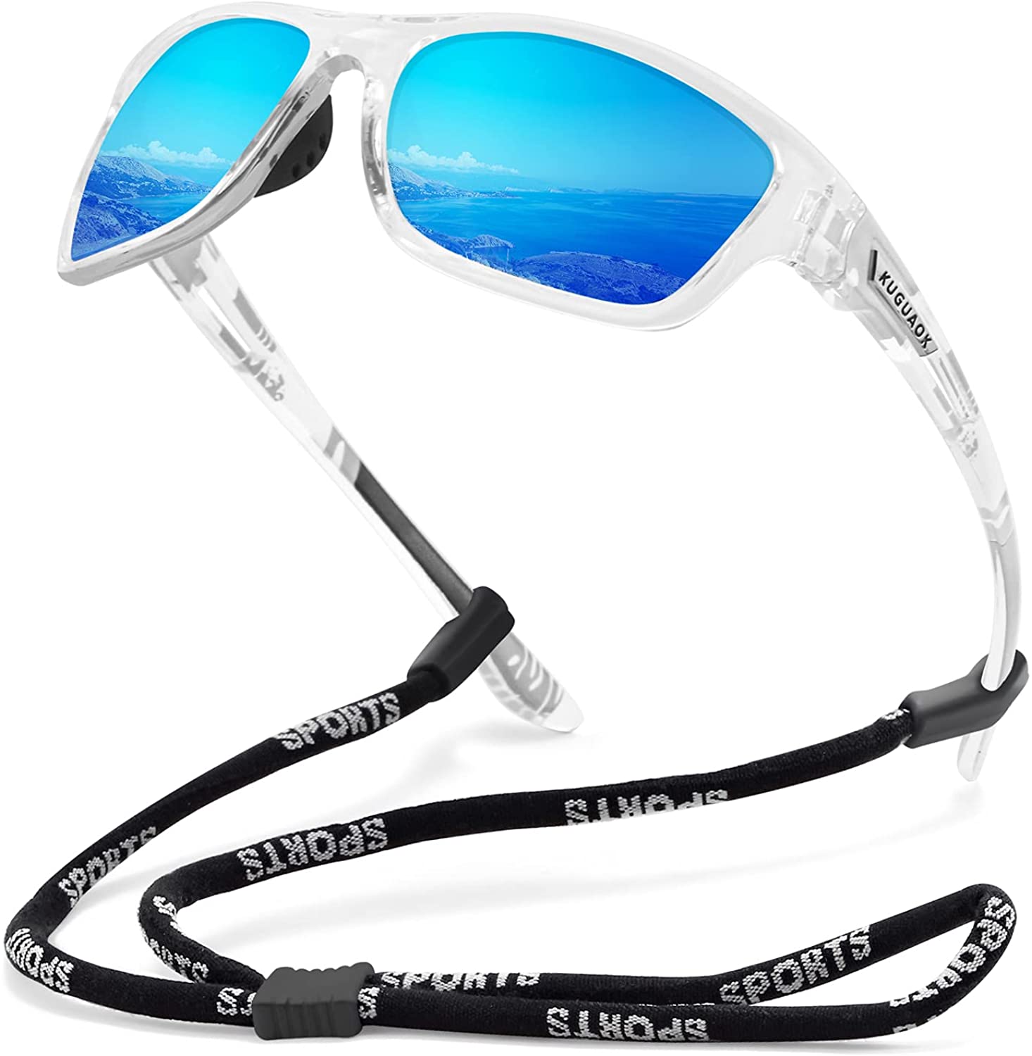 KUGUAOK Polarized Sports Sunglasses for Men Driving Cycling Fishing Sun Glasses 100% UV Protection Goggles