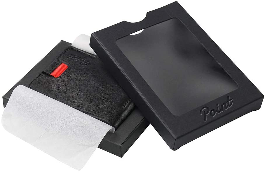 Point Genuine Leather Slim Wallet For Men With Money Clip ? Minimalist Billfold | eBay