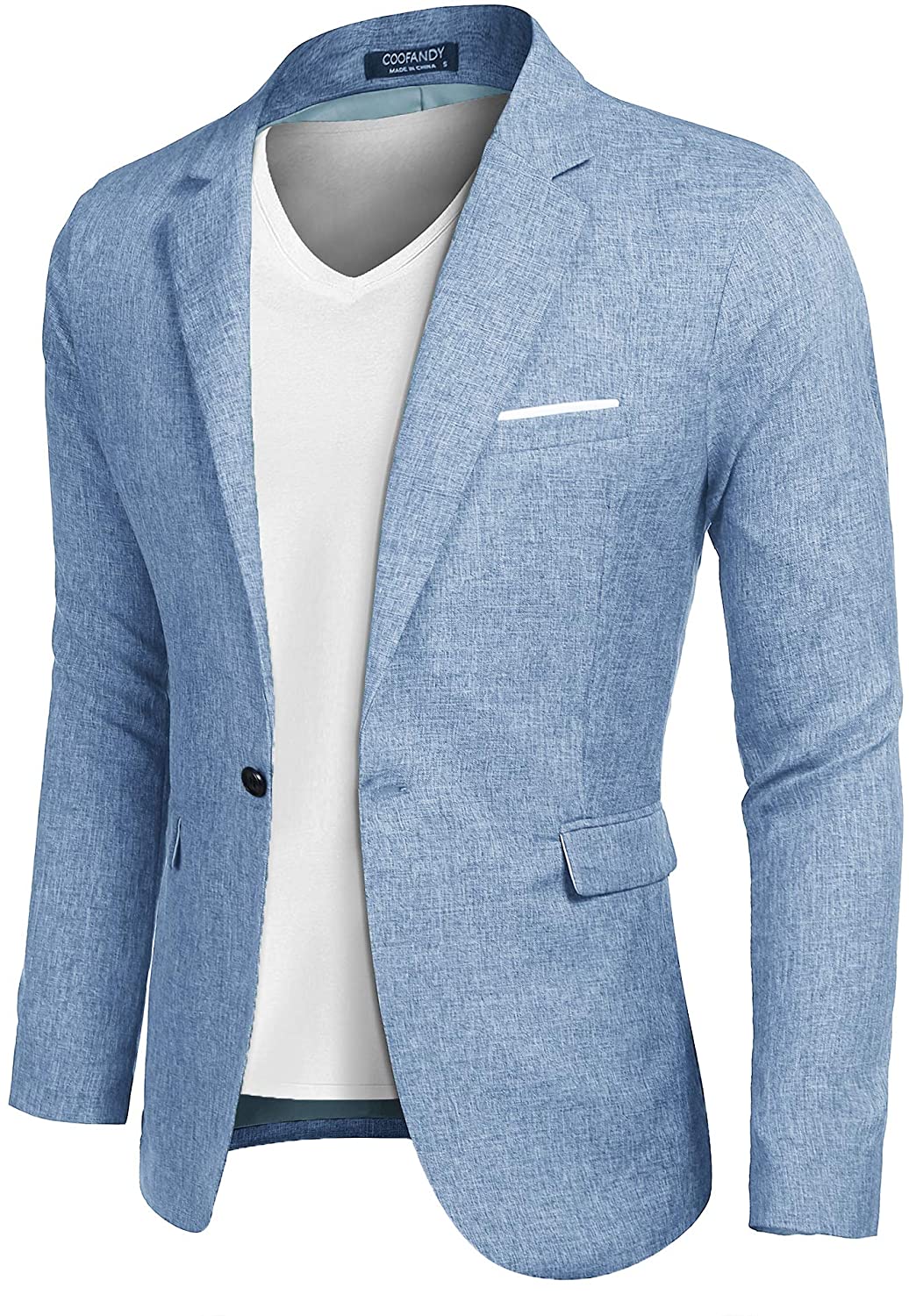COOFANDY Mens Casual Blazer Button Suit Lightweight Sport Coat Jacket 
