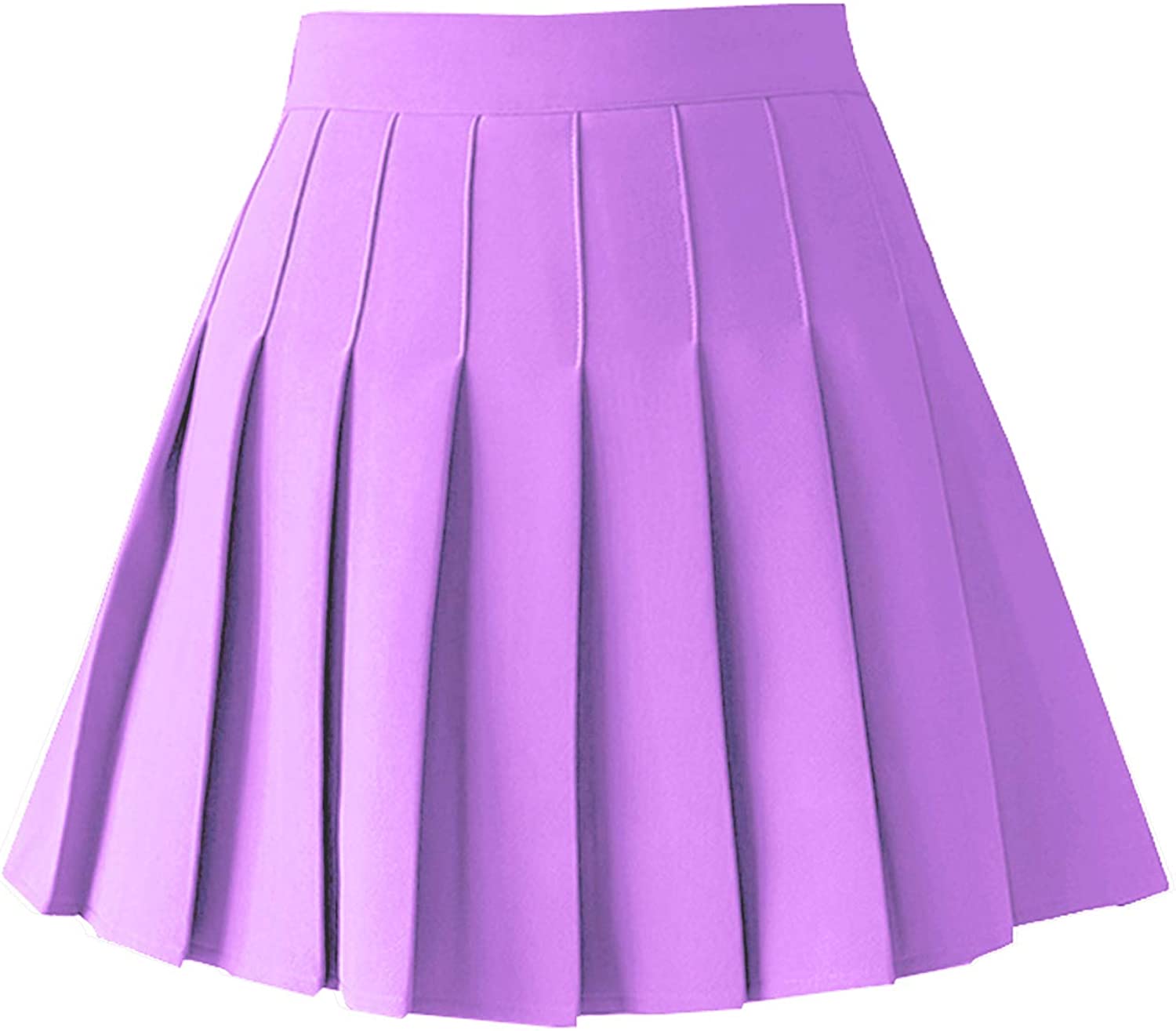 high TONCHENGSD Women's High Waist Pleated Mini Skirt Skater