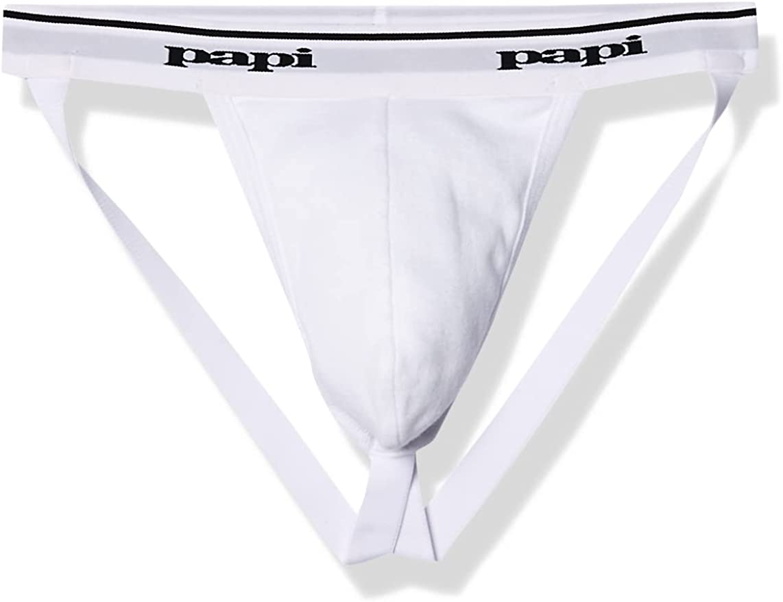 Papi Men's Cotton Stretch Jock Strap 3-Pack Underwear | Modern Fit,  Durable, Available in Multiple Sizes & Colors