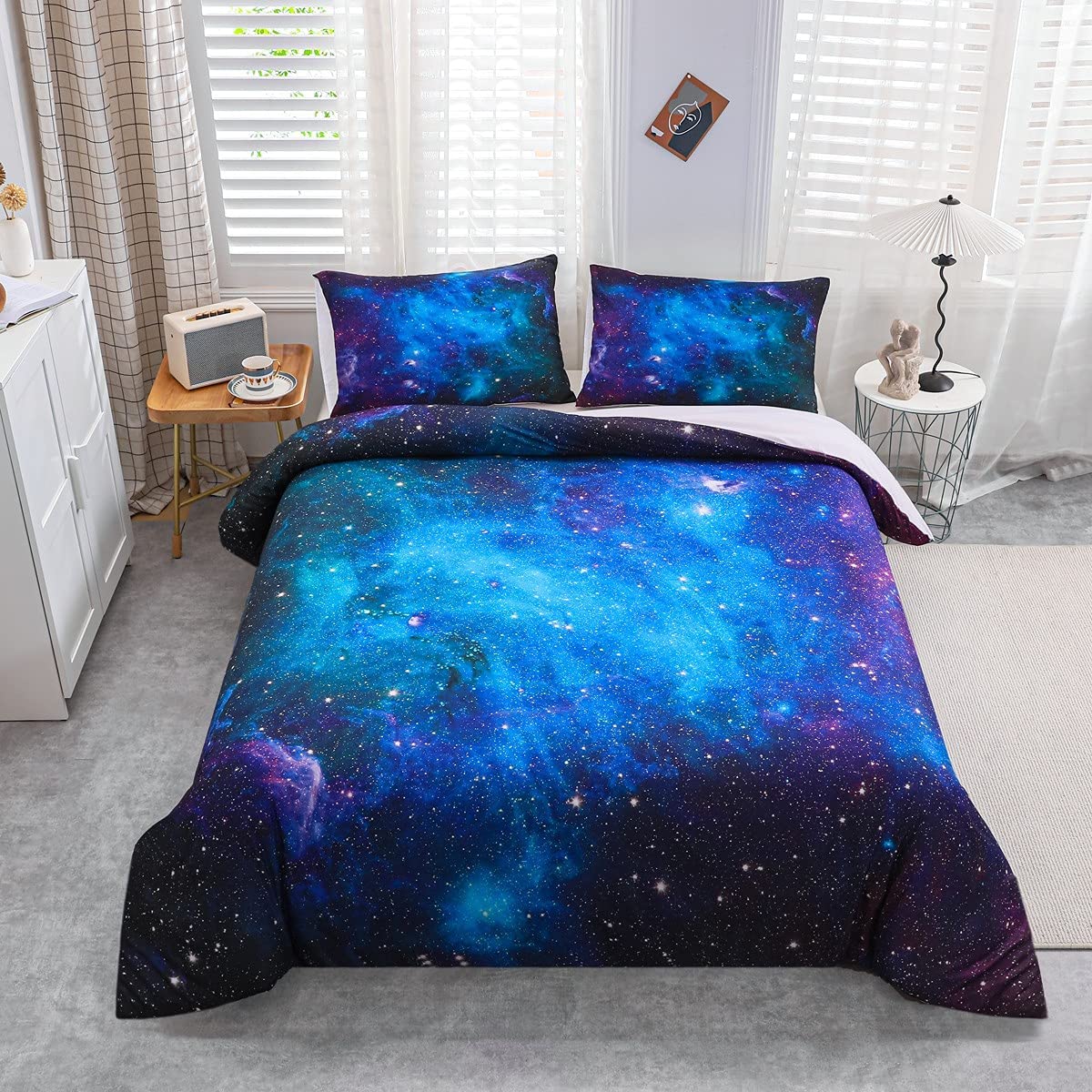 Feelyou Galaxy Bedding Set Full Size Girls Boys Kids Teen