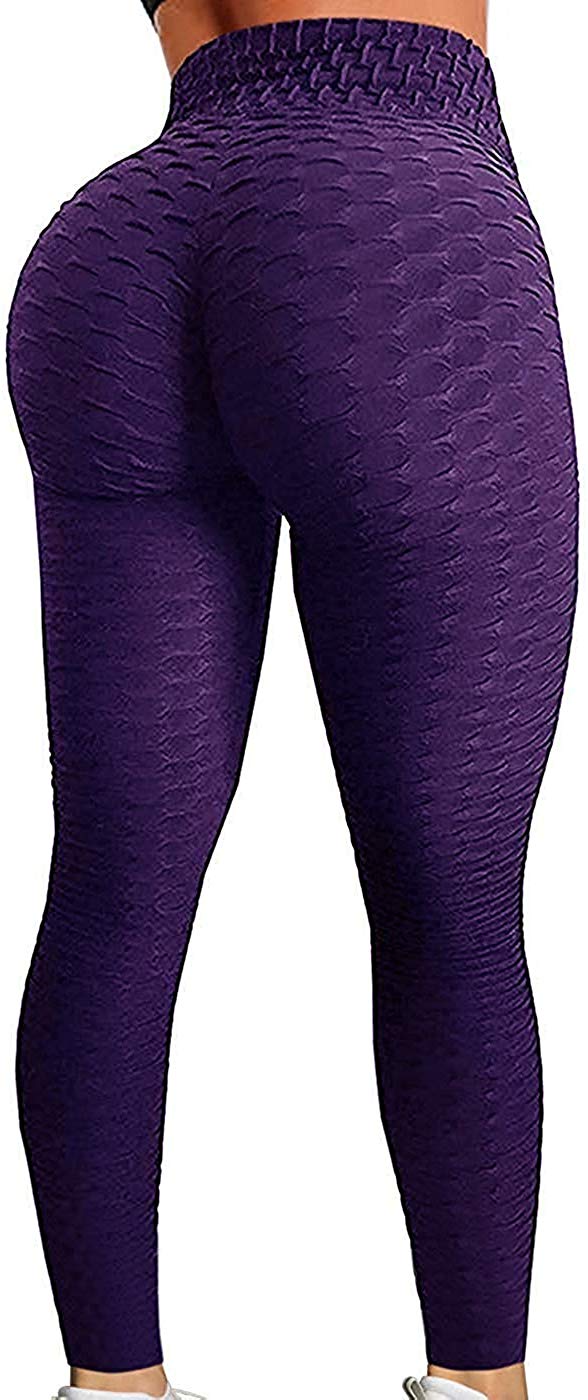 SEASUM Women's High Waist Yoga Pants Tummy Control Slimming Booty Leggings  Worko
