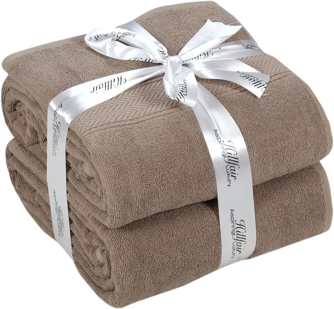 HILLFAIR 24 Piece Premium Towel Set, 100% Cotton 24 Pack Bath Towel Set, Ultra S