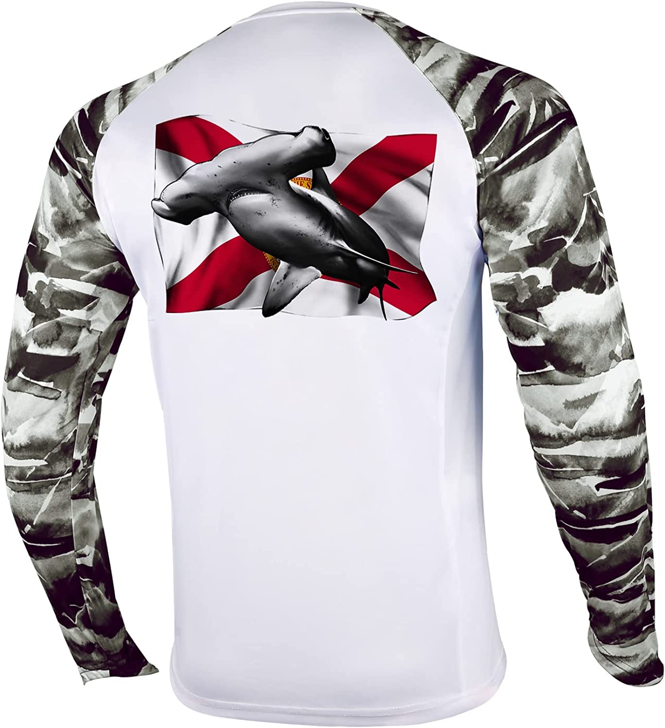 Palmyth Fishing Shirt for Men Long Sleeve Sun Protection UV UPF 50+  T-Shirts with