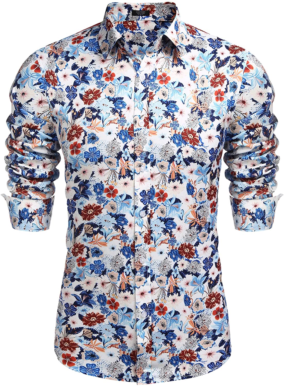 COOFANDY Men's Slim Fit Floral Dress Shirt Long Sleeve Casual Button Down  Shirts : : Clothing, Shoes & Accessories
