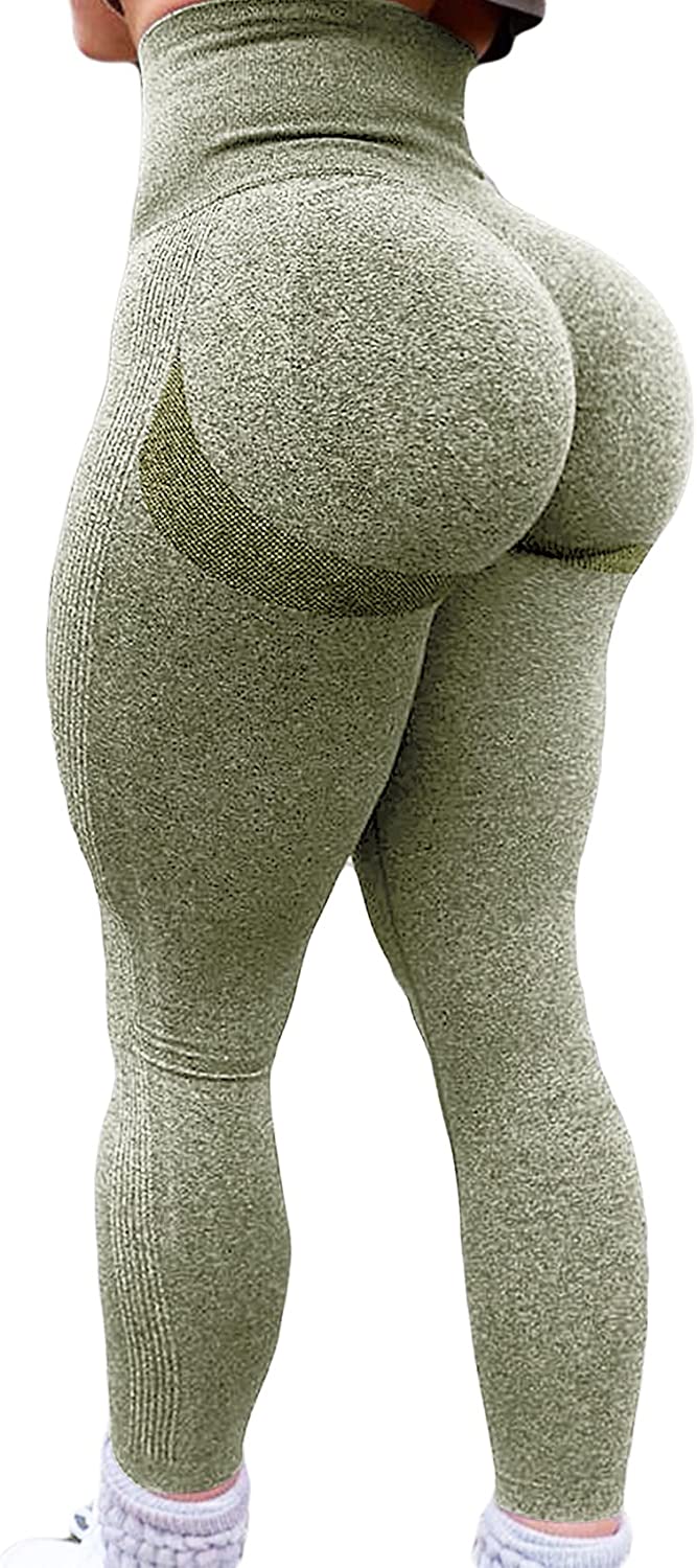 KIWI RATA High Waist Butt Lift Seamless Leggings for Women Peach Booty  Workout G