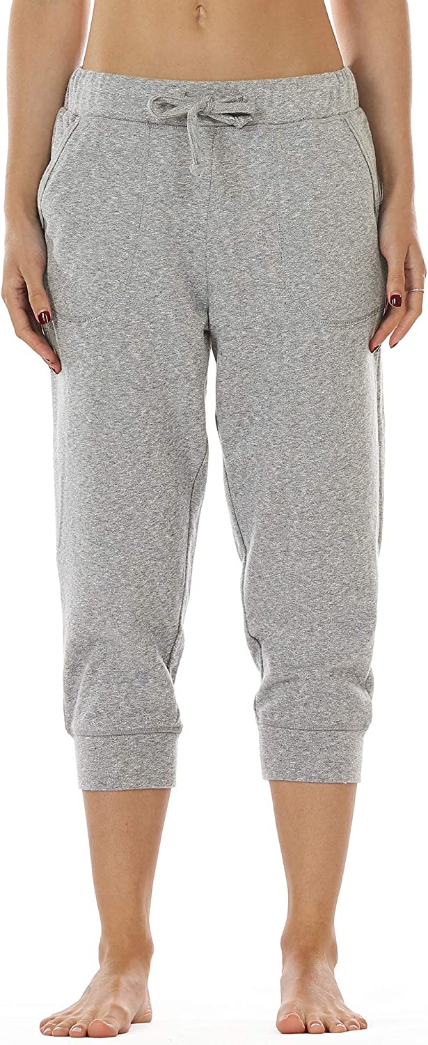 icyzone Capri Sweatpants for Women - French Terry Workout Cropped Joggers  Athletic Lounge Pants with Pockets : : Clothing, Shoes 