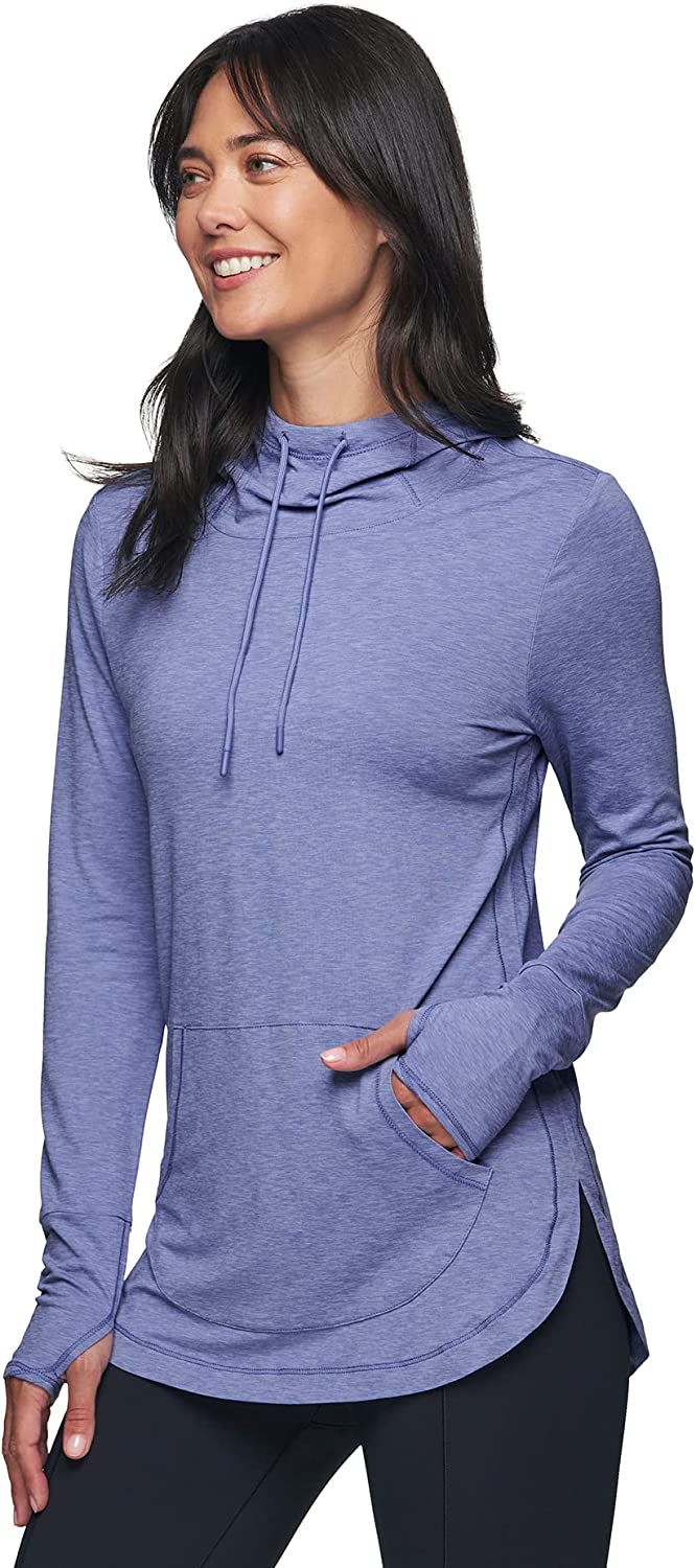  RBX Activewear Long Sleeve Pink Hoodies for Women