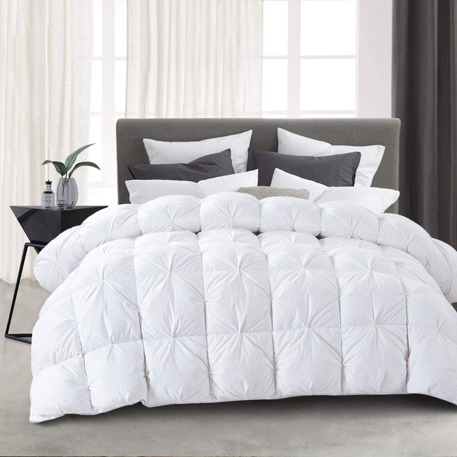 HOMBYS California King Size Goose Down Comforter 108x98 Oversized King Duvet  Ins | eBay