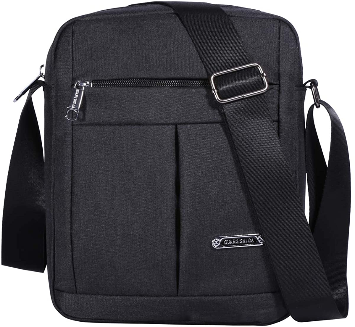 Augus Leather Small Messenger Bag For Men Crossbody Handbag Shoulder Sling Travel Bags for Men Purse Daypack Magnetic Buckle 