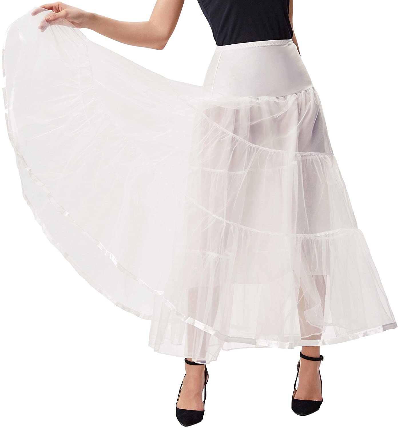 GRACE KARIN Women's Ankle Length Petticoats Wedding Slips Plus Size S ...