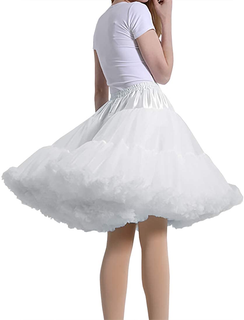 Women's Petticoat Skirt Adult Puffy Tutu Skirt Layered Ballet Tulle  Pettiskirts