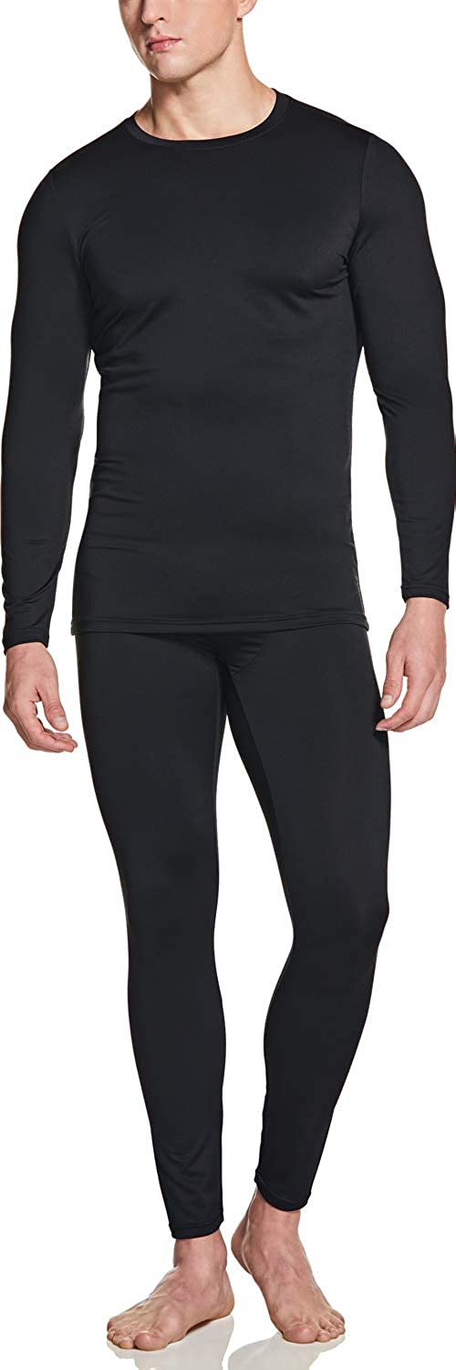 ATHLIO Men's Thermal Compression Pants & Shirts Winter Cold Weather Top & Bottom Set Microfiber Soft Warm Base Layer 