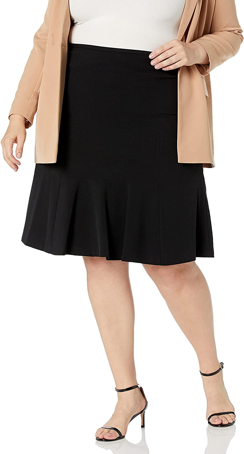 NINE WEST NEW Women's Flare-hem Back-zip A-Line Skirt TEDO