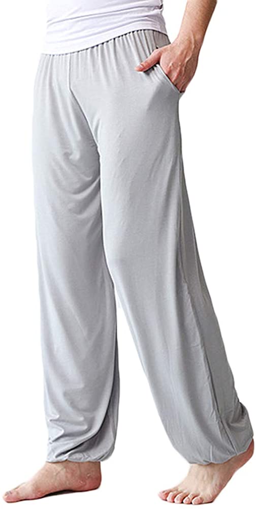 AvaCostume Men's Lightweight Loose Yoga Pants Elastic Waist Modal Yoga Harem Pants 