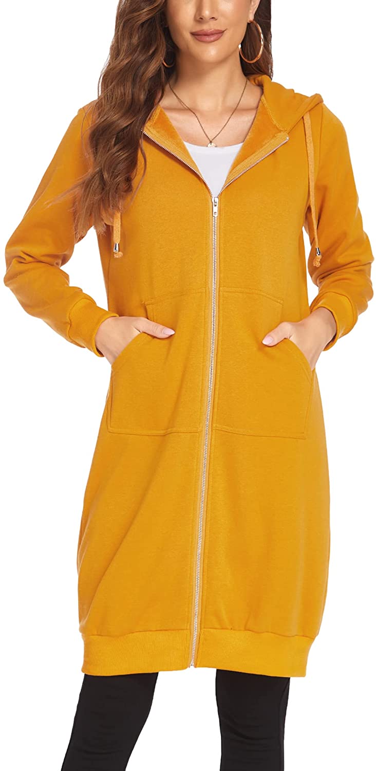 ELESOL Women Casual Zip up Fleece Hoodies Tunic Sweatshirt Long Hoodie  Jacket : : Clothing, Shoes & Accessories