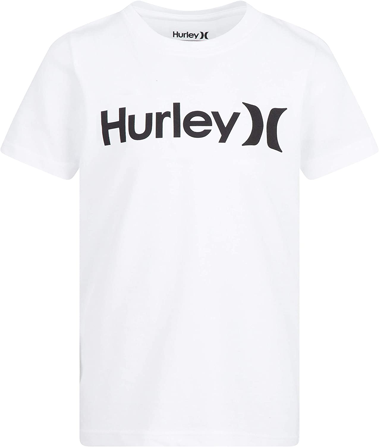 NEW HURLEY boys short sleeve t shirt black white letters pick sz 4 5 6 or 7 