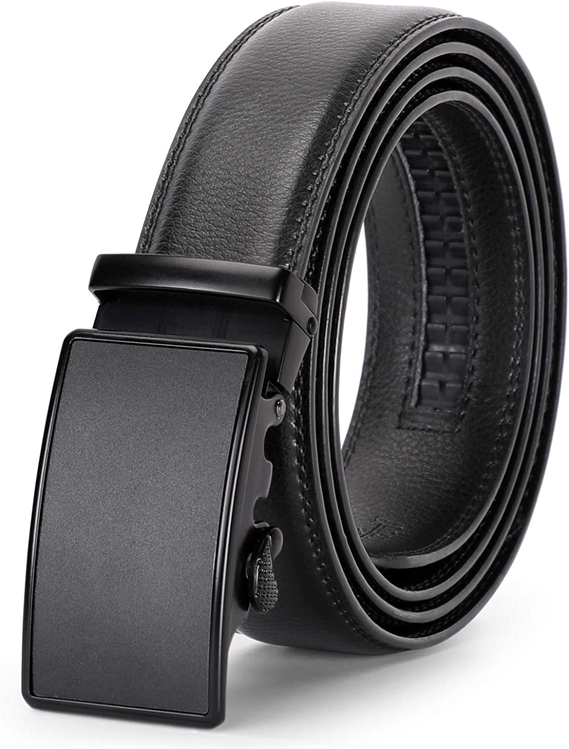 1pc High-grade Men's Black Gun Buckle Deer Design Automatic Leather Belt  For Business & Casual Outfits