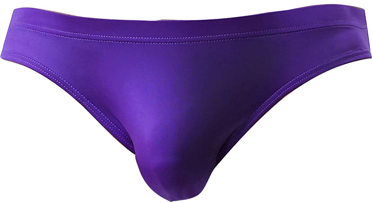 WINDAY Men's Briefs Ice Silk Triangle Bikinis Underwear print Breathable Briefs 