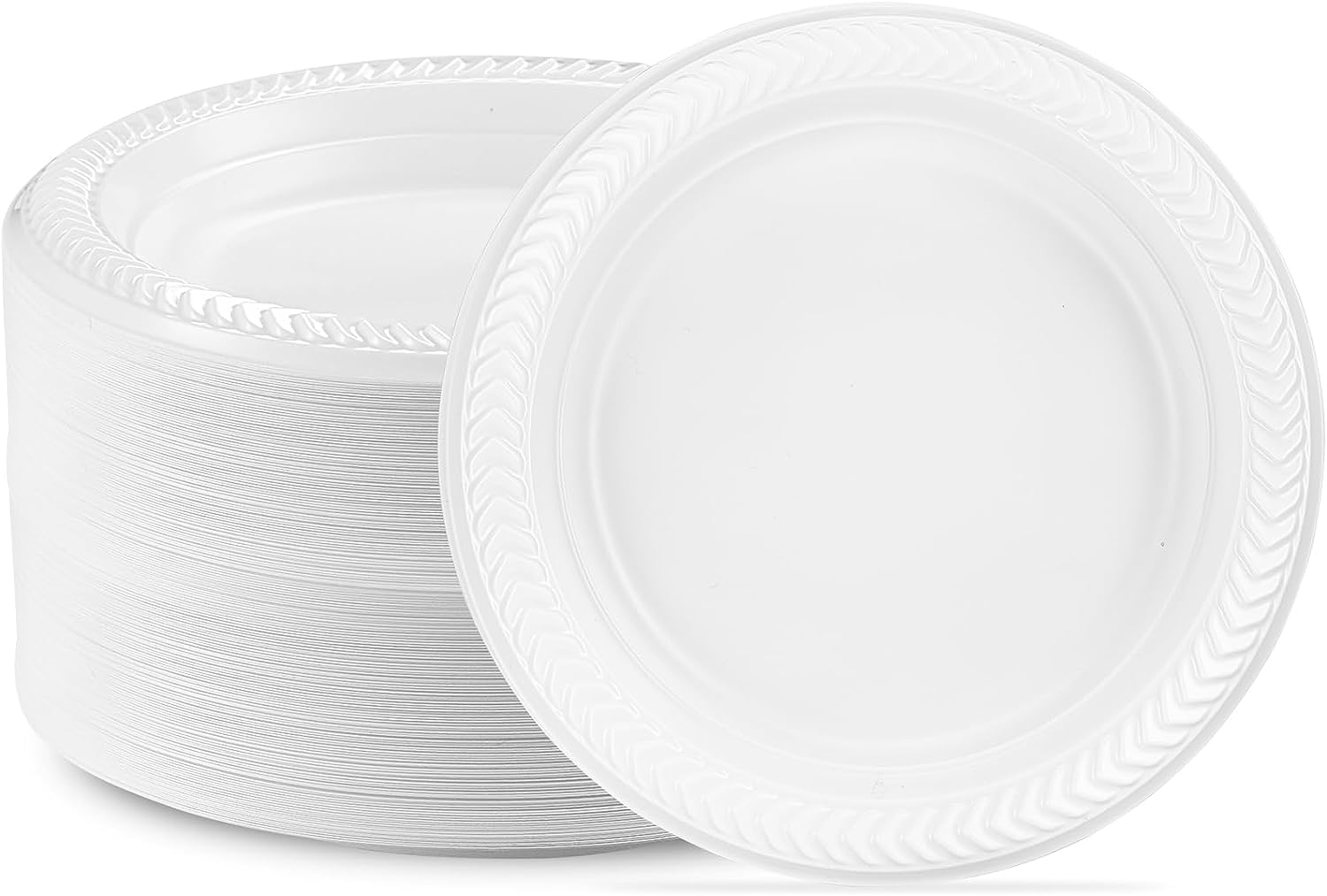 PLASTICPRO 100 Count Disposable 12 ounce White Plastic Soup Bowls