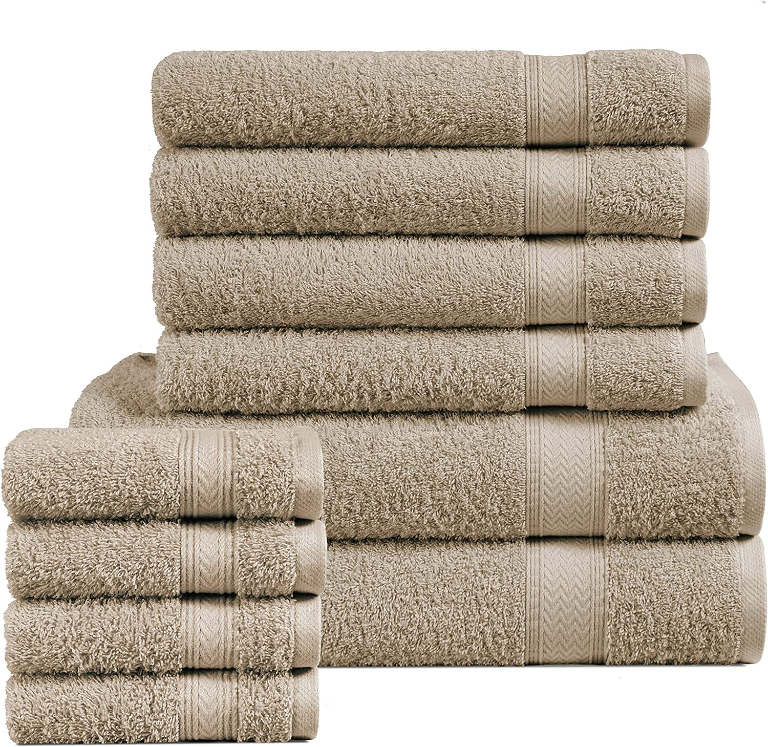 Pinzon Blended Egyptian Cotton 6-Piece Towel Set, Grey 