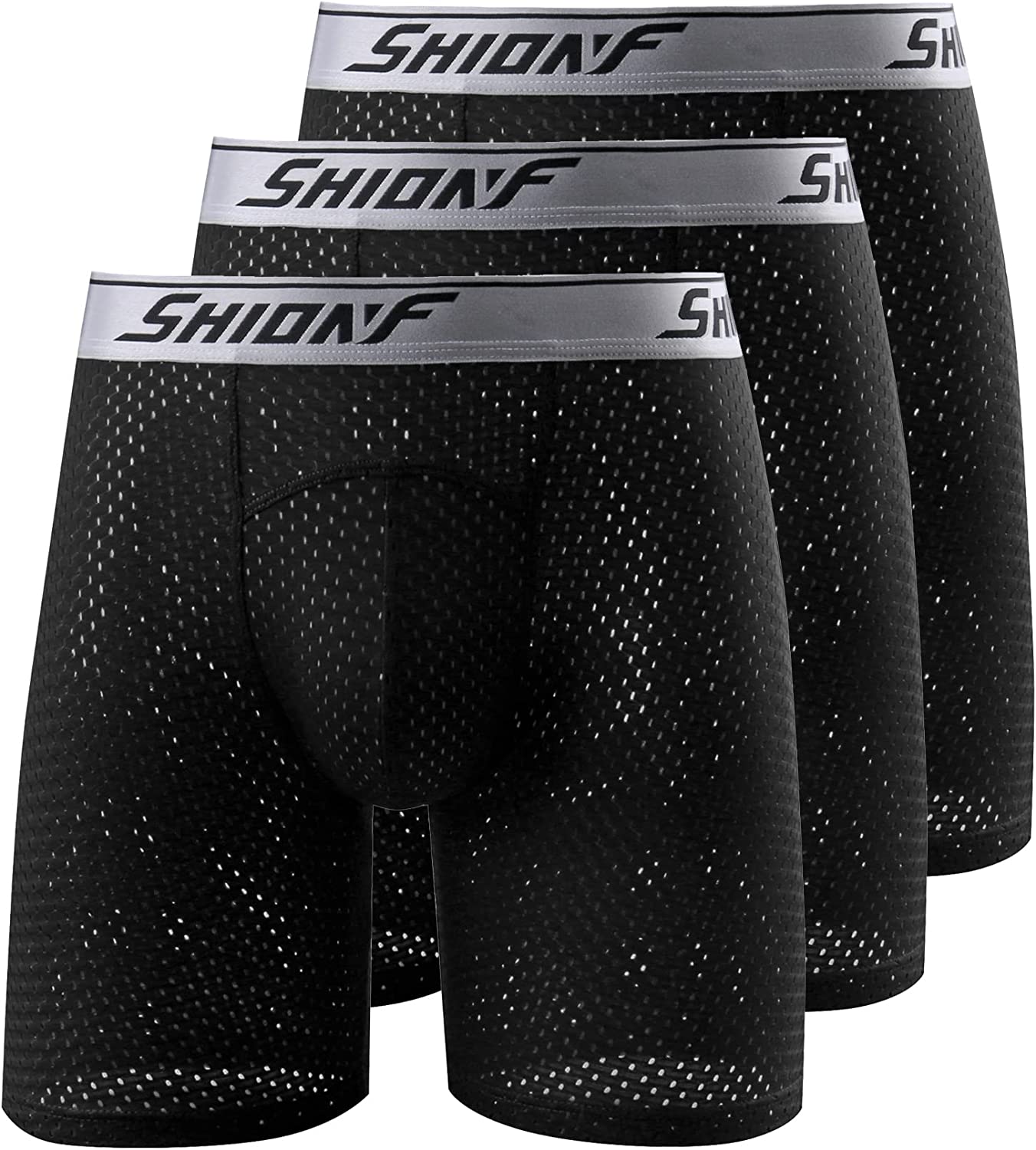 SHIONF Men's anti chafing Underwear Performance mesh cooling Boxer