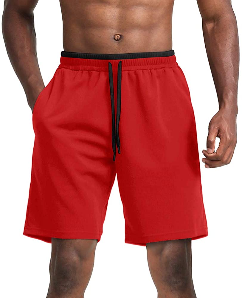 MAGNIVIT Men's Lightweight Mesh Shorts with Pockets Breathable Running Workout Gym Shorts