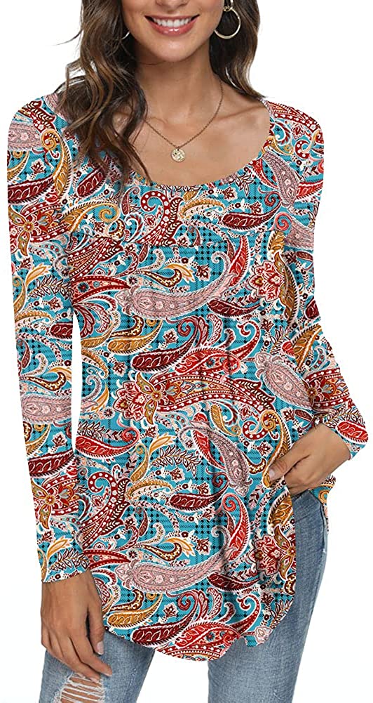 CATHY Women's Casual Long Sleeve Ruffle Tunic Nepal