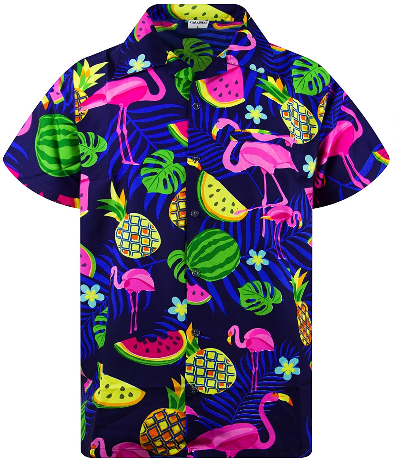  KING KAMEHA Funky Hawaiian Shirt, Shortsleeve, Funky