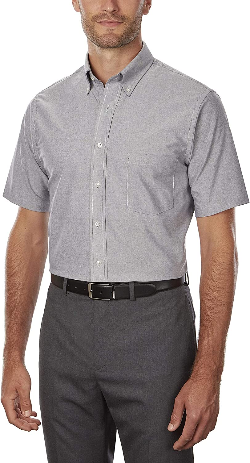 Philips Van Heusen Men's Commander Shirt - Short Sleeve, 17.5 / White