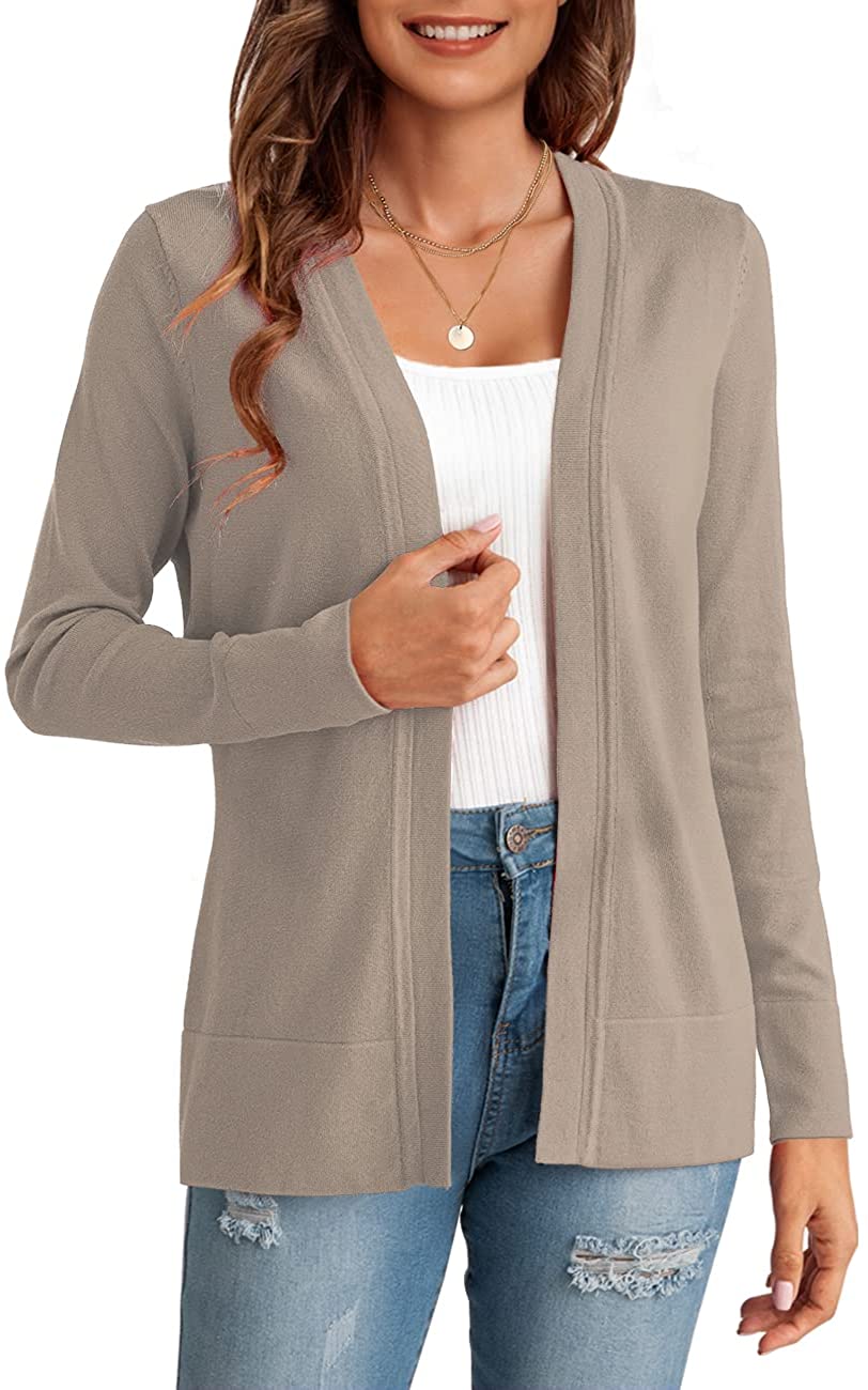 LIENRIDY Women's Cardigans Lightweight Long Sleeve Open Front Sweater  Cardigan, | eBay