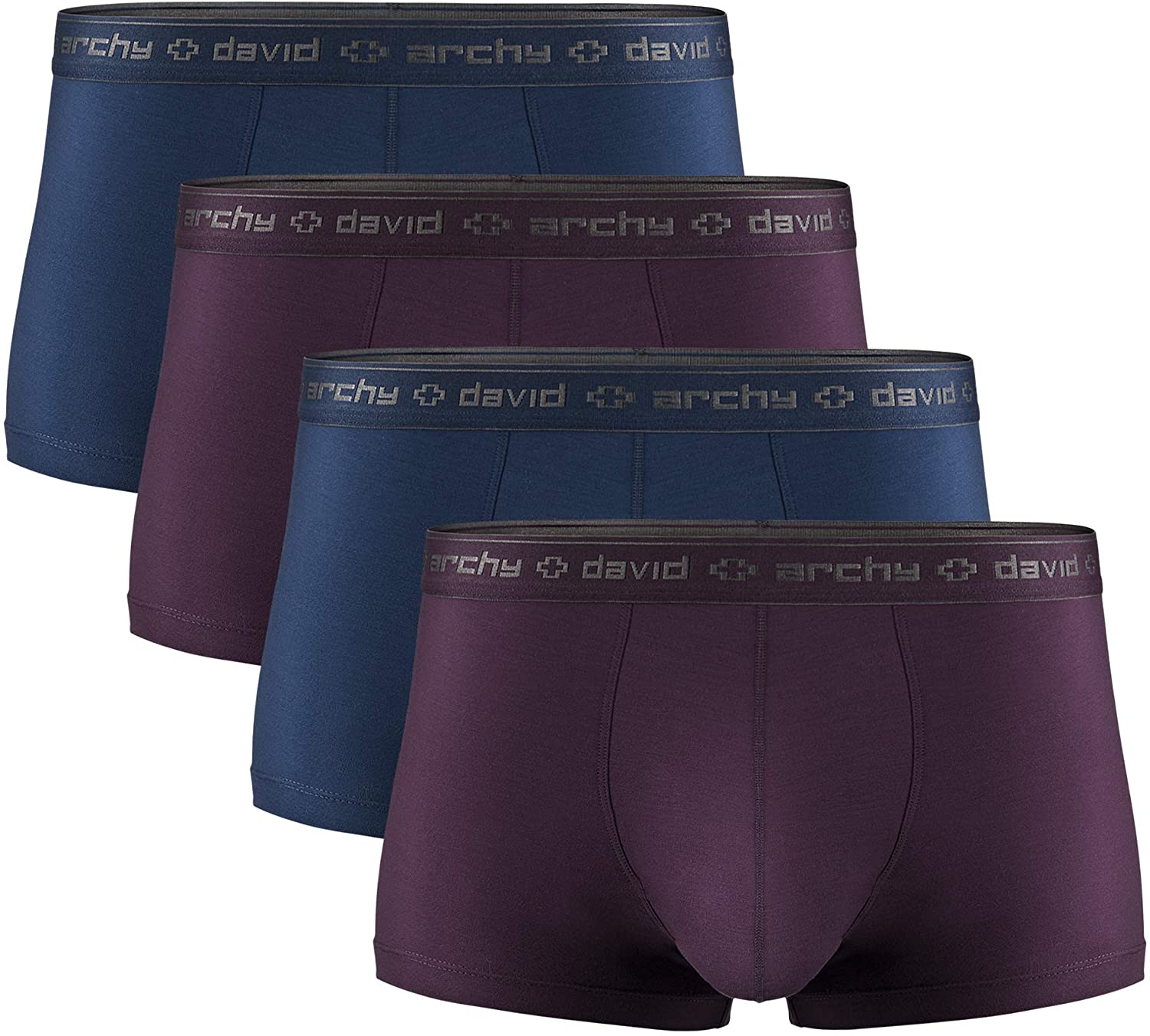 DAVID ARCHY Mens Underwear Dual Pouch Trunks with Support Ball Pouch Micro  Modal Boxer Briefs for Men 3 or 4 Pack : : Clothing, Shoes 