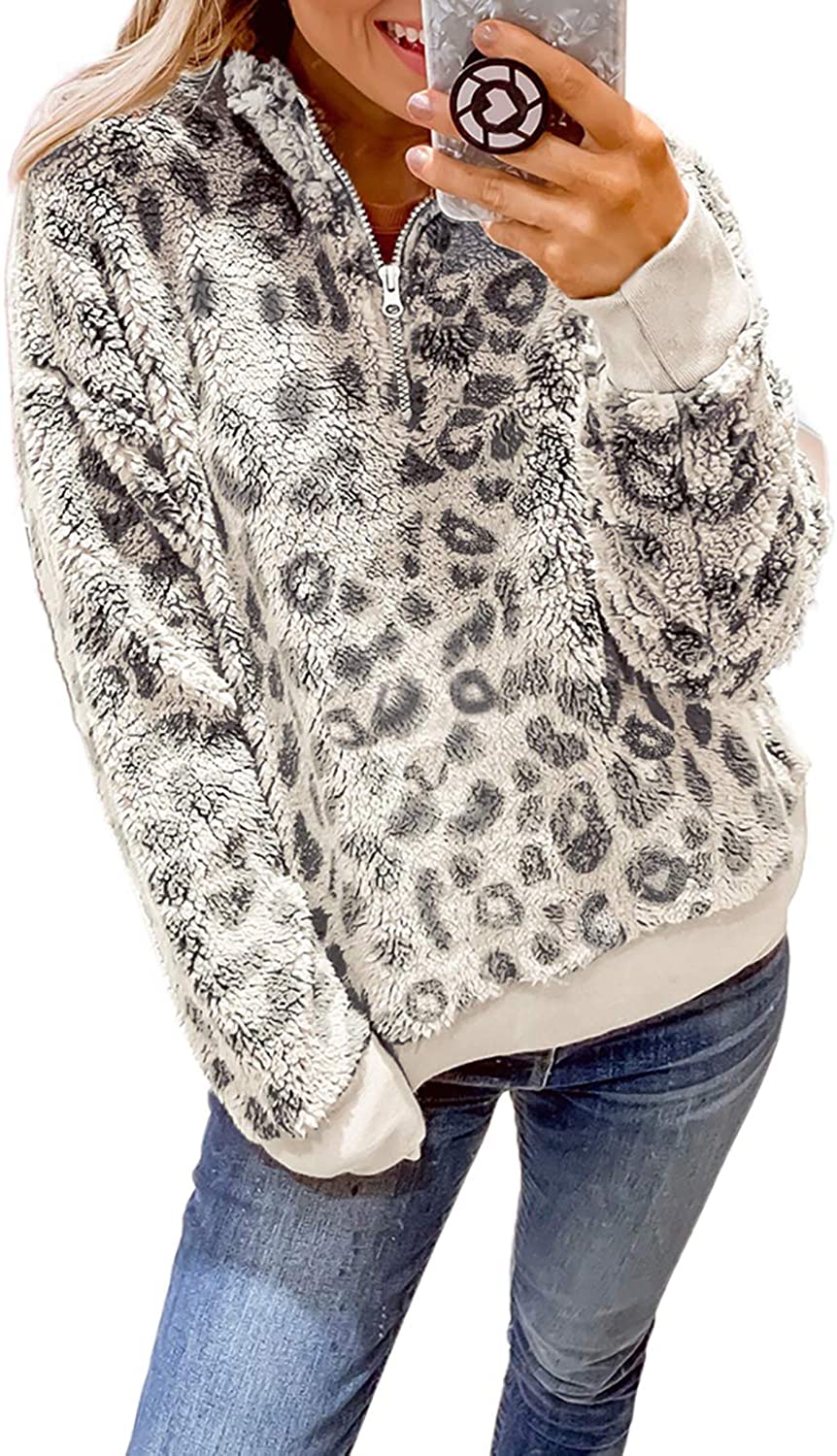 thumbnail 23  - Acelitt Women&#039;s Cozy Oversize Fluffy Fleece Sweatshirt Pullover Outwear (18 Colo