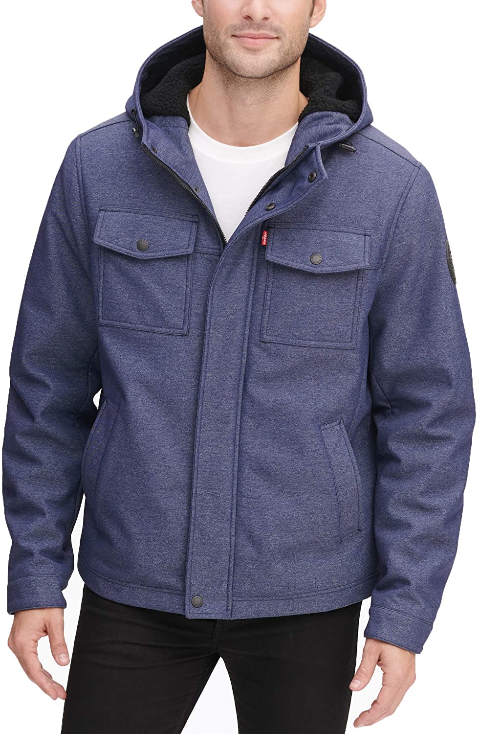Levi's mens Soft Shell Two Pocket Sherpa Lined Hooded Trucker Jacket | eBay