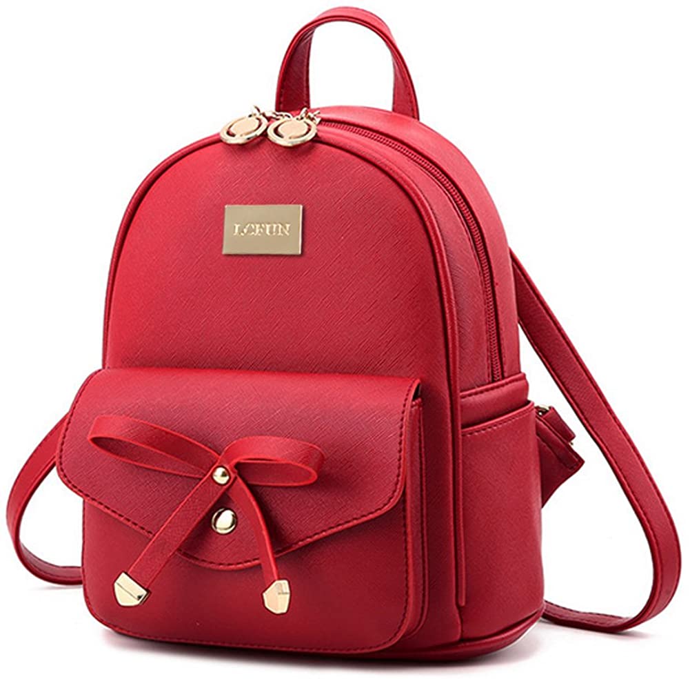 LCFUN Cute Mini Leather Backpack Fashion Small Daypacks Purse for Girls and  Women