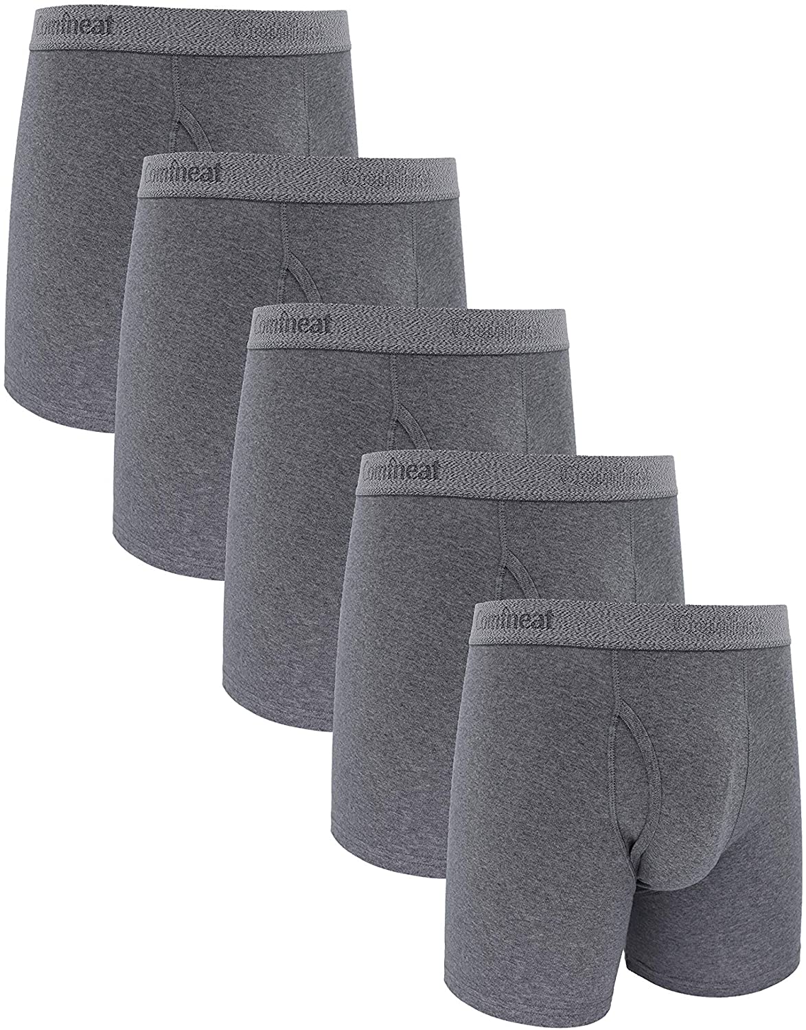 Comfneat Men's 5-Pack/7-Pack Boxer Briefs Cotton Spandex Tagless Comfy Underwear 