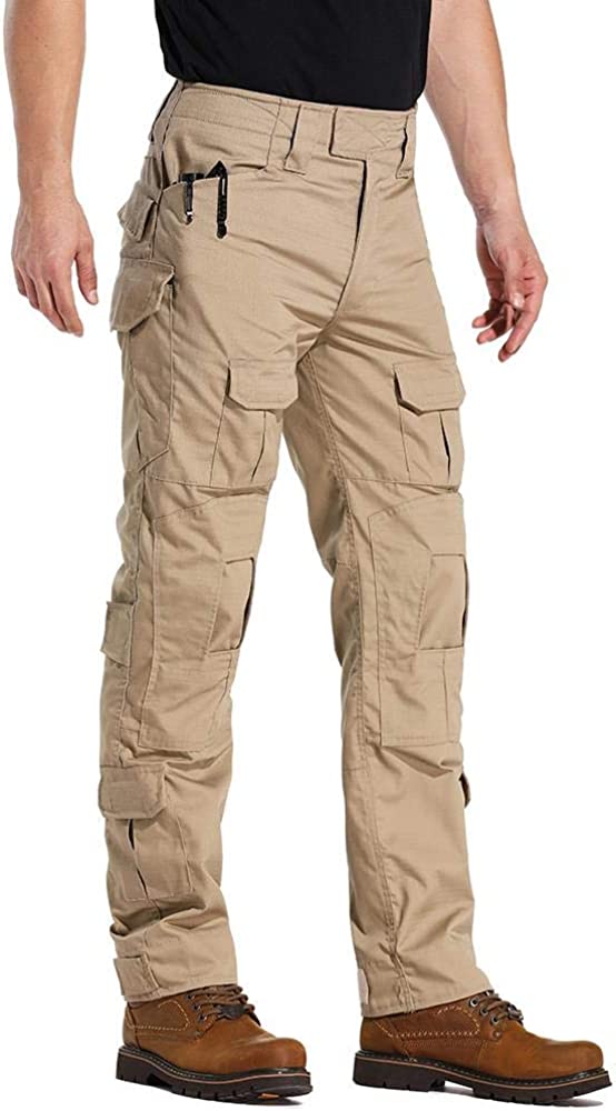 TRGPSG Men's Fleece Lined Hiking Pants Outdoor Cargo Pants Casual