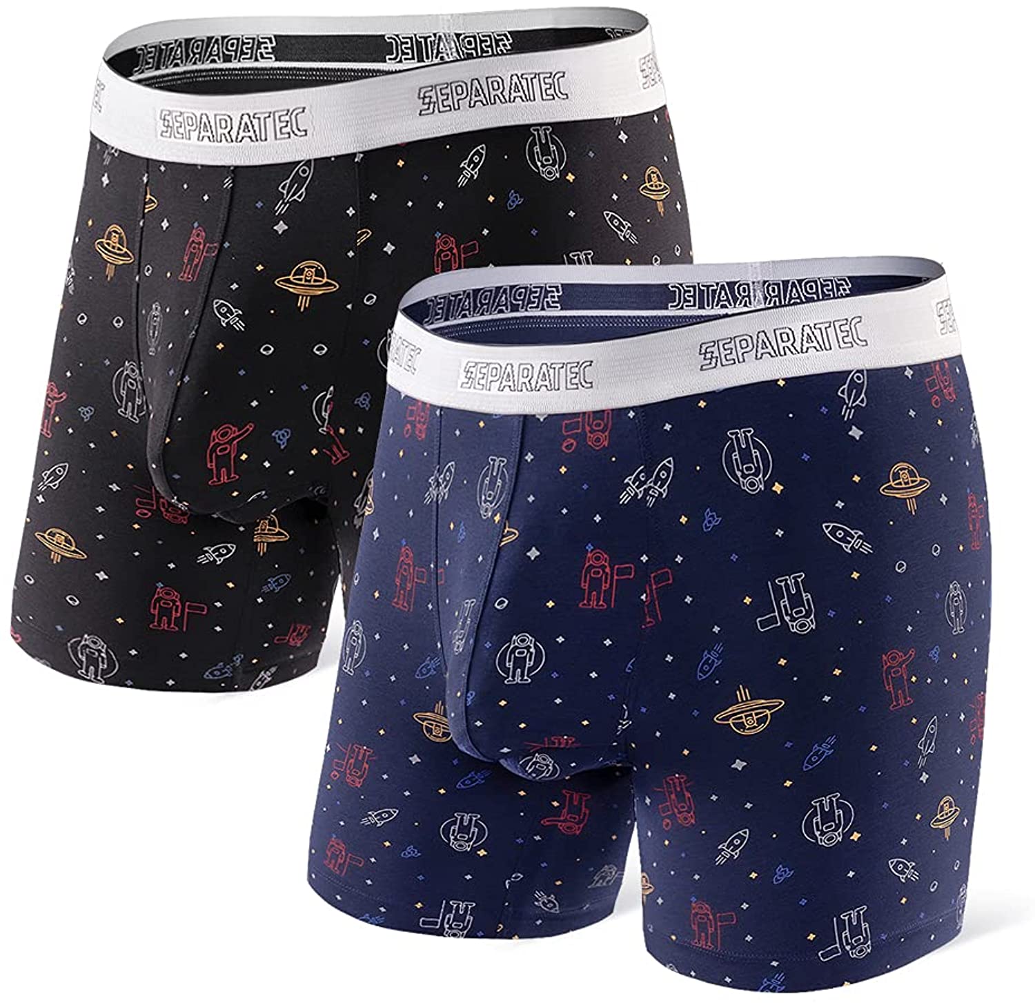 Separatec Men's Underwear Trunks Dual Pouch Boxer Shorts Comfort Flex Fit  Premium Cotton Modal Blend Boxer Briefs 3 Pack - ShopStyle